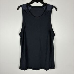 Lululemon Black Muscle Tank Top Womens 10 Sleeveless Athletic No Tag No Sz Dot